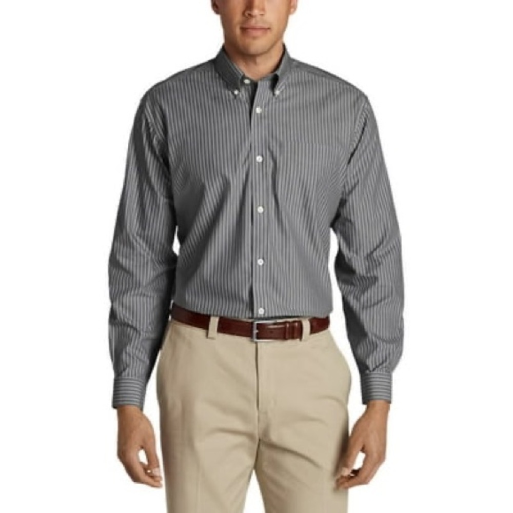 EDDIE BAUER Oxford Classic Fit Button Down in Ash, NWT